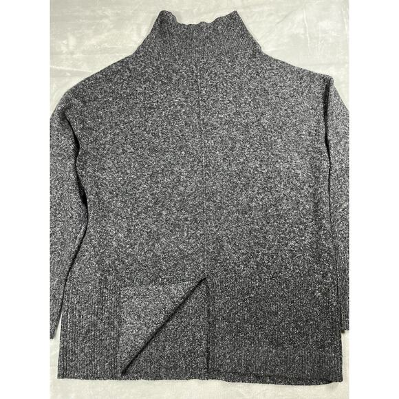 Haven Well Within L Heather Gray Mock Neck Sweater Organic Minimalist Capsule - Picture 6 of 12